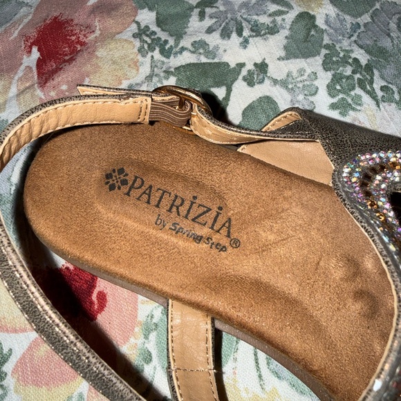 Patrizia Luca Tan Sandals with Rhinestone Accents - Picture 7 of 9